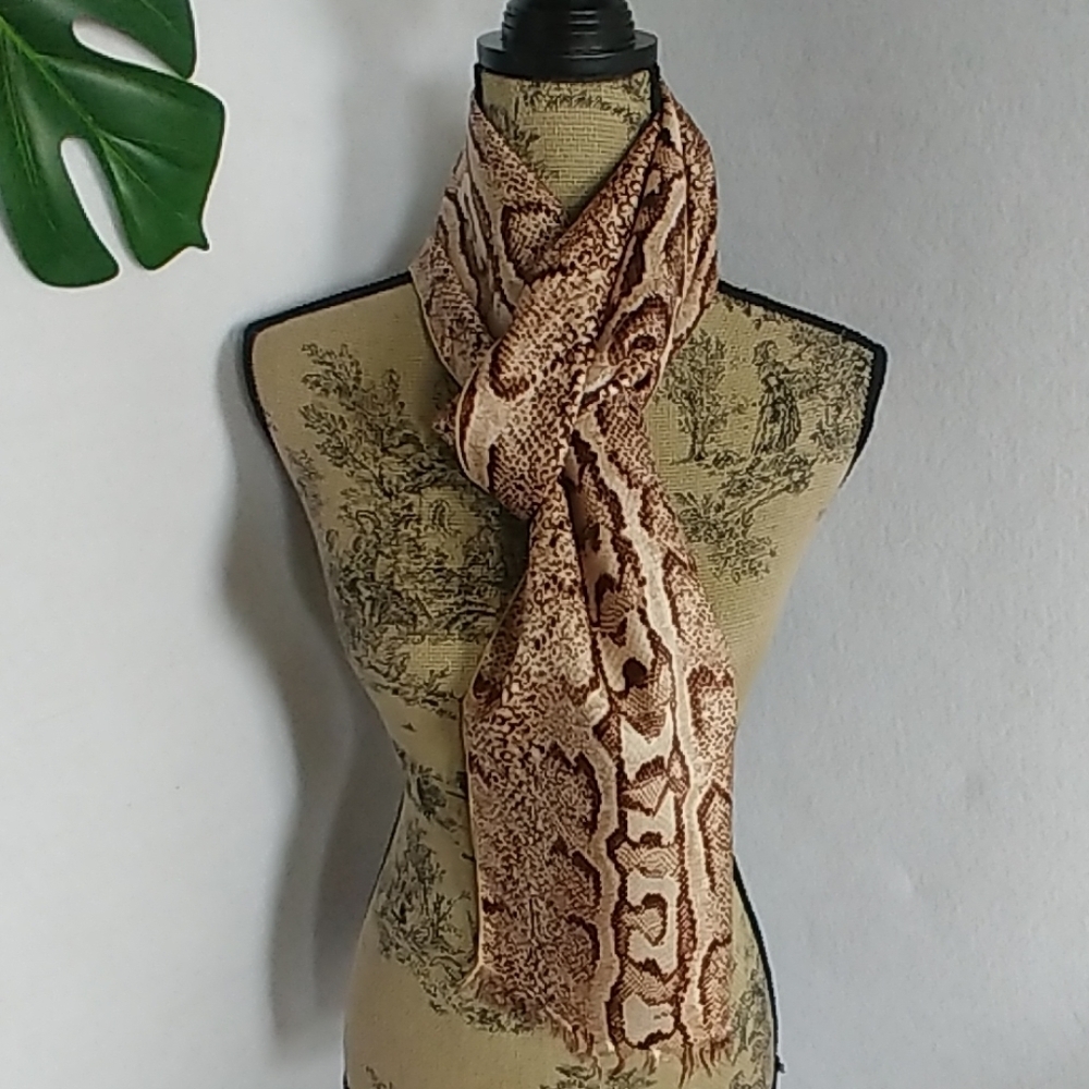 Vintage Snakeskin Neck Scarf